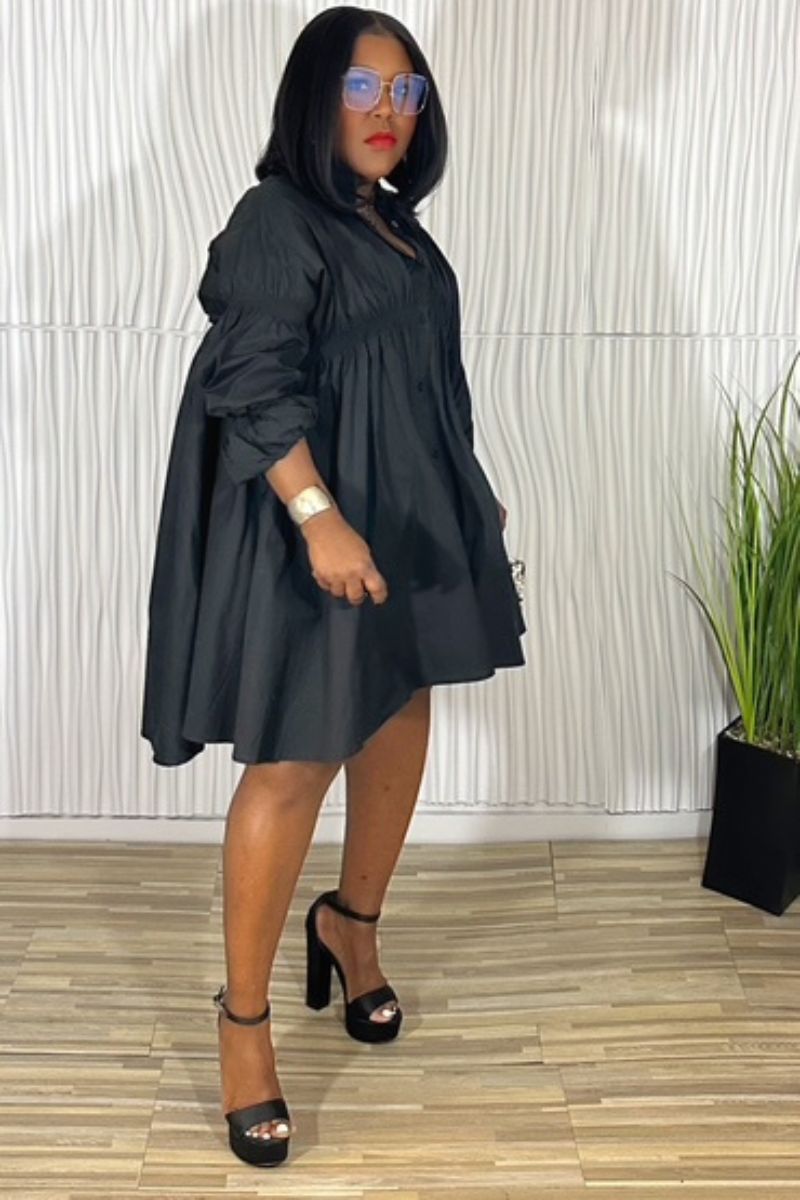 Ruched Babydoll Dress