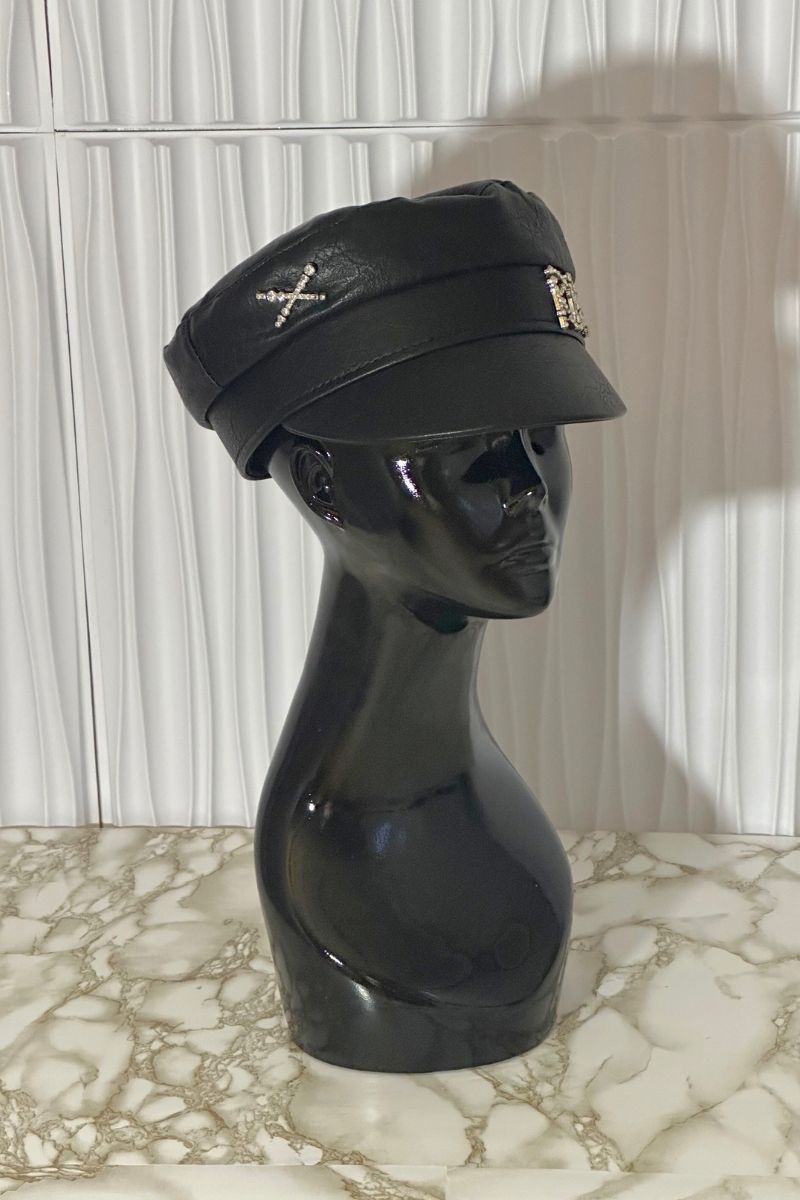 R&B Leather Newsboy Cap