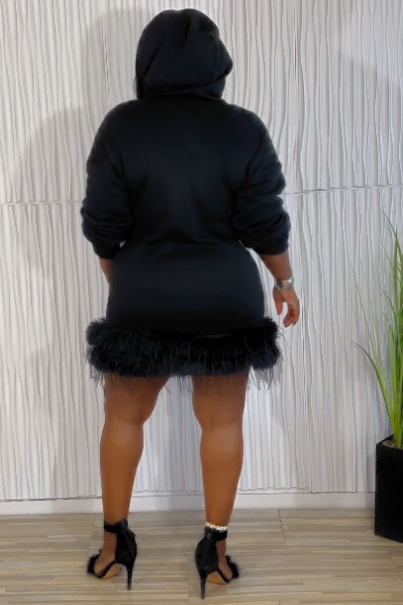 Feather Flex Hoodie Dress