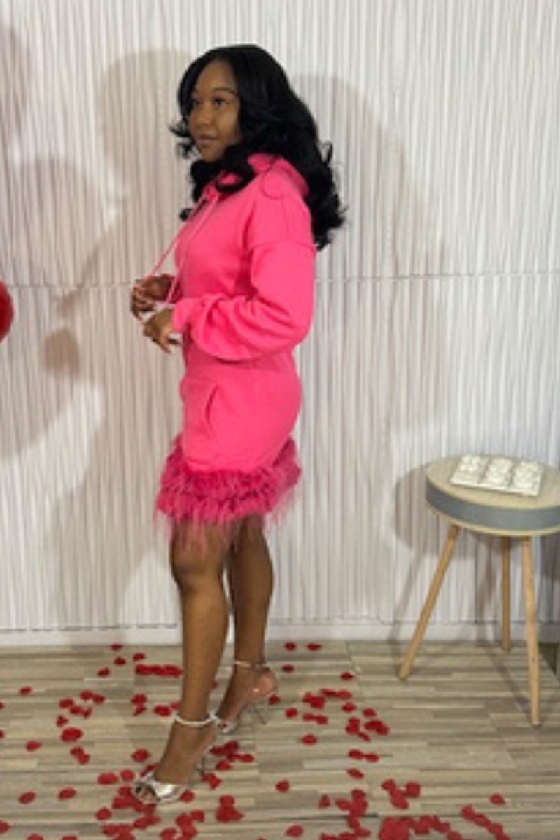 Feather Flex Hoodie Dress