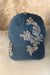 Denim Rhinestone Baseball Cap
